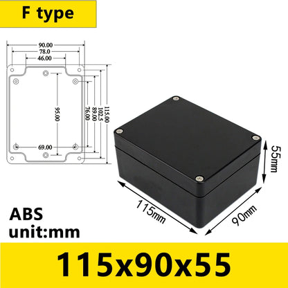 Black Outdoor Waterproof Enclosure Plastic Box Electronic Project Instrument Case Electrical Project Box Junction Box Housing