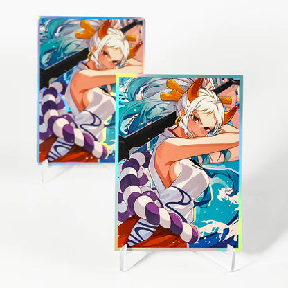 60Pcs 67x92mm Anime One Piece Card Sleeves Ace Luffy Zoro Shanks Empress Nami OPCG PTCG /MTG/PKM Trading Cards Protector Case