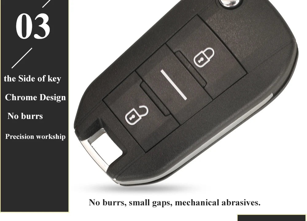 jingyuqin 433.92Mhz ID46-pcf7941 Car Remote Key 2/3 Buttons Fob For Peugeot 508 208 2008 301 308 5008 Citroen C-Elysee C4-Cactus