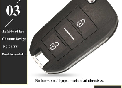 jingyuqin 433.92Mhz ID46-pcf7941 Car Remote Key 2/3 Buttons Fob For Peugeot 508 208 2008 301 308 5008 Citroen C-Elysee C4-Cactus