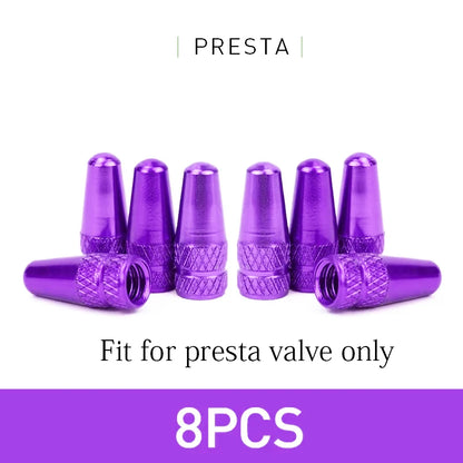 4/8pcs Aluminum Alloy Bicycle Tire FV Valve Cap MTB Road Bike Covered Protector Road MTB Tyre Dustproof Bike Presta Valve