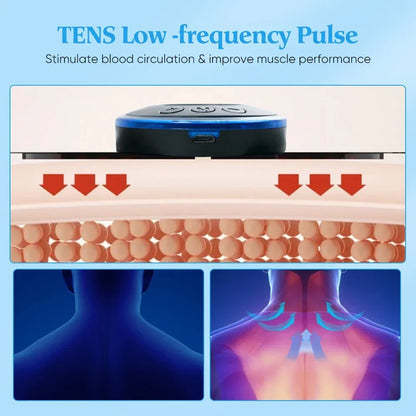 EMS Electric Neck Massager Muscle Massage Stimulator Low Frequency Instrument Back Cervical Calf Patches Joints Relief Body