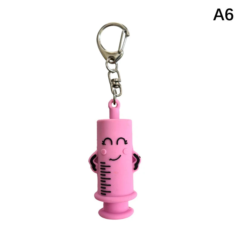 New Syringe-Shaped Ampoule Bottle Opener Keychain Rubber Cutter Aid Medication Vial Breaker Tool For Home Nurses And Doctors
