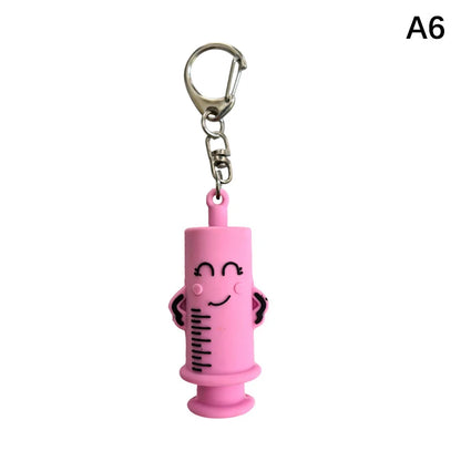 New Syringe-Shaped Ampoule Bottle Opener Keychain Rubber Cutter Aid Medication Vial Breaker Tool For Home Nurses And Doctors