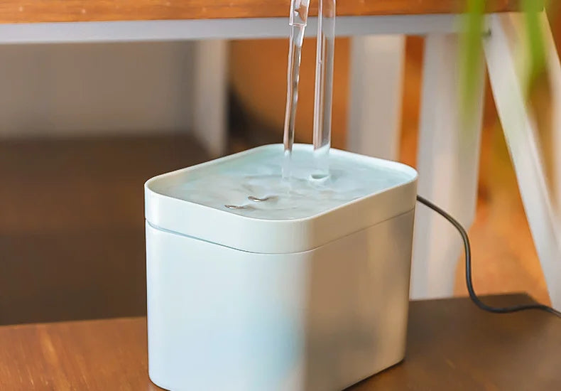 Ultra-Quiet Pet Water Fountain Auto Filter Electric Cat Dog Water Dispenser&Burnout Prevention Pump 1.5L Recirculate Filtrin