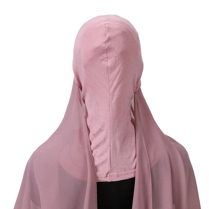 Full Cover Inner Muslim Chiffon Hijab Instant Scarf Islamic Cap Head Wear Caps Underscarf Bone Bonnet Headcover