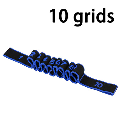 8/10 Sections Dance Resistance Band Yoga Stretching Pilates Fitness Digital Elasticity Elastic Stretch Training Tension Belt