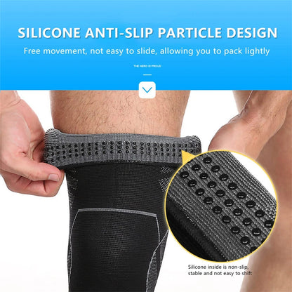 BraceTop 1 PC Full Leg Sleeves Long Compression Leg Sleeve Knee Sleeves Protect Leg, for Man Women Basketball, Arthritis Cycling