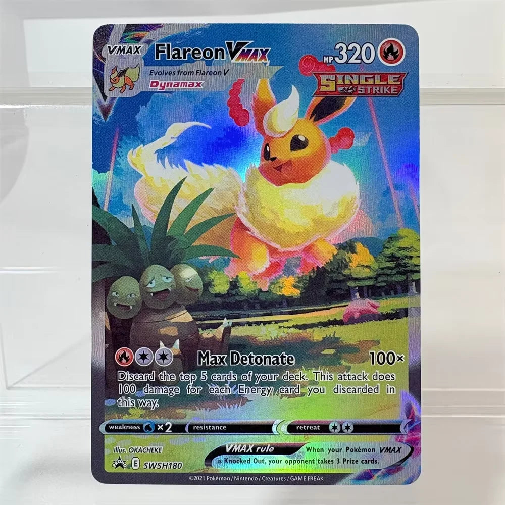 PKM PTCG High Quality Umbreon Vmax Glaceon Vstar Rayquaza Vmax Lono Proxy Foil Cards Game Collection Anime Cards