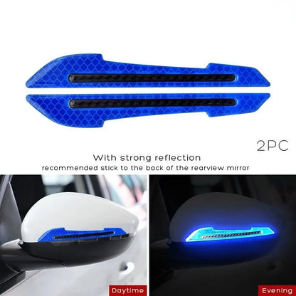 Reflective Stickers Warning Strip Tape Traceless Protective Car Sticker Warn on Car Rearview Mirror Exterior Auto Accessories