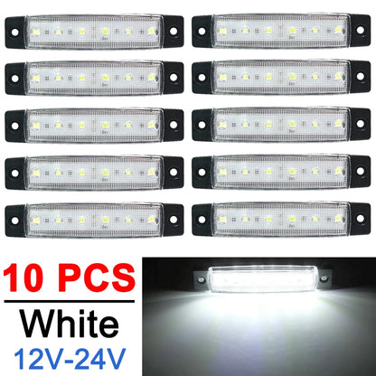 10 PCS Car External Turn Signal LED Lights 24V 12V Auto Bus Truck Lorry UTE Trailer Tail Warning Lamp Brake Indicator Lights