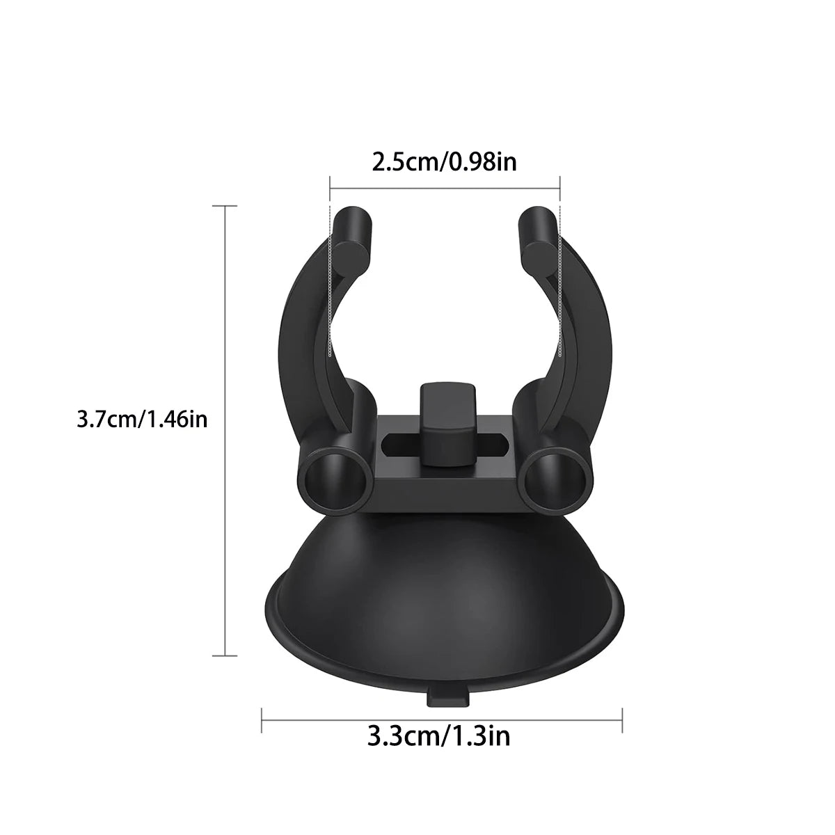 4Pcs Aquarium Heater Suction Cup with 0.98 Inch Clip Black Standard Heater Rod Holder Clip For Fish Tank