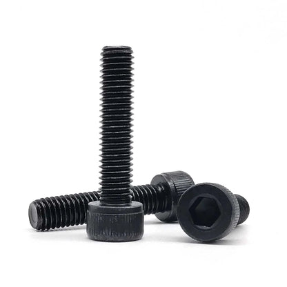 M2 M2.5 M3 M4 M5 M6 M8 DIN912 Whole Fully Thread Hexagon Hex Socket Cap Allen Head Bolt Screw Black Grade 12.9 Steel