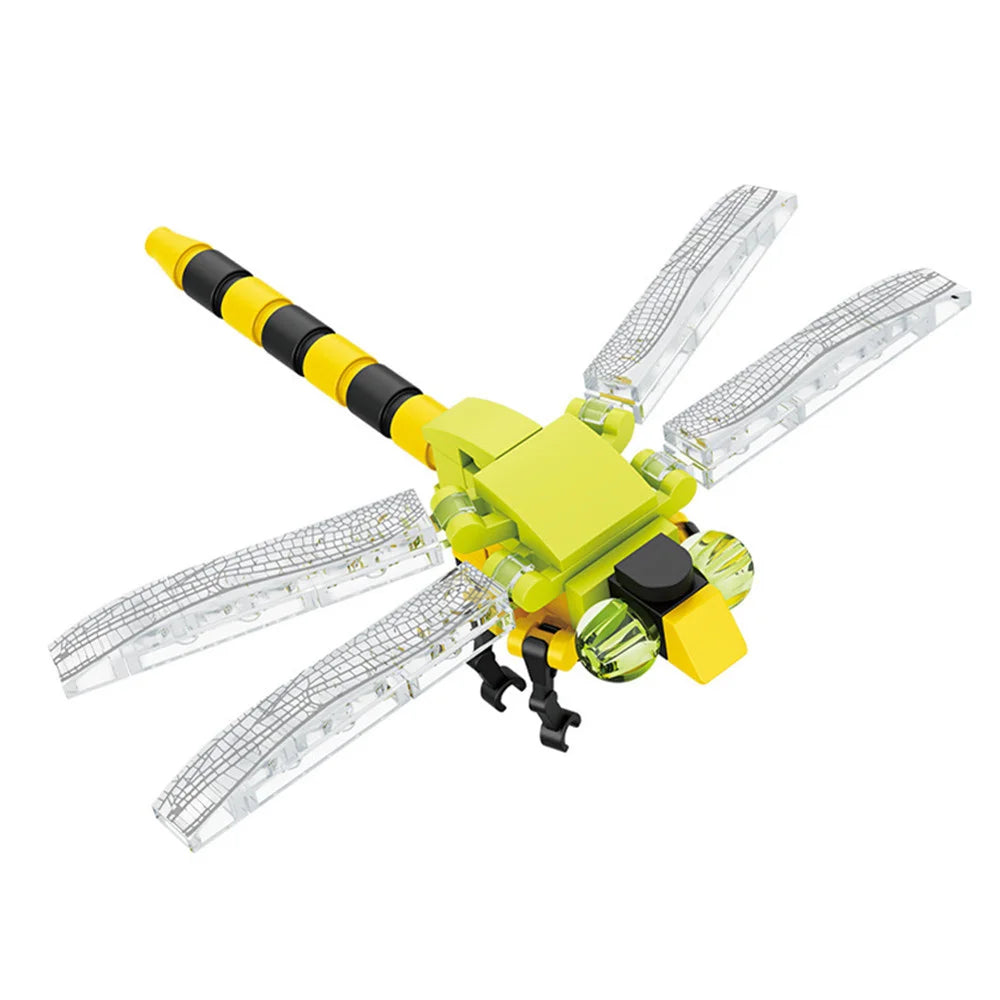 City Farm Vegetable Garden Cute Animals Insect Dragonfly Spider Mantis Centipede Grasshopper Honeybee Building Block Bricks Toy