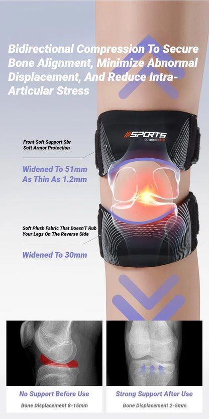 Patella Knee Brace Pro For Meniscus Adjustable Orthopedic Compression Patellar Tendon Support Strap With Pads Pain