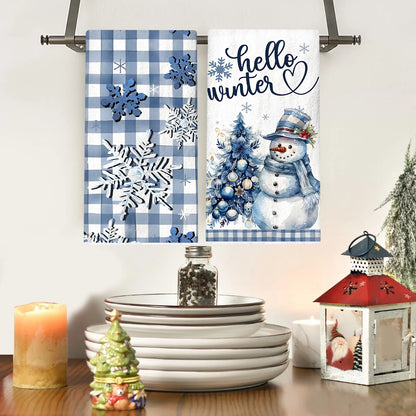 2pcs Christmas Kitchen Towels Merry Christmas Decoration 2025 Xmas Santa Claus Dish Towel Navidad Natal Gifts New Year 2026