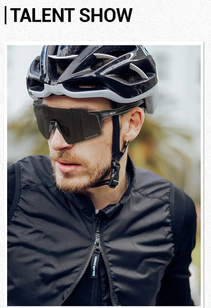 SCVCN Red Photochromic UV400 Sunglasses Cycling Glasses Sports for Men Mountain Bike Road Bicycle Eyewear Fashion Goggles MTB