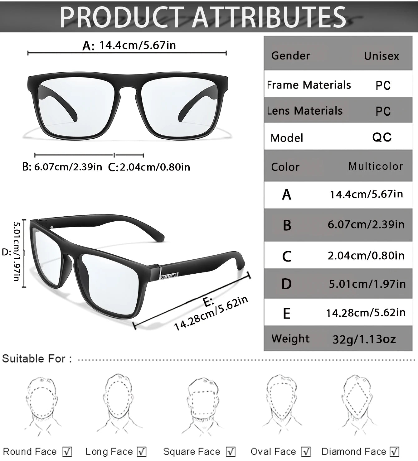 Fashion Polarized Color Changing Cycling Sunglasses Men Night Vision Car Driving Sunglass Dirt Bike Motorcycle  Glasses