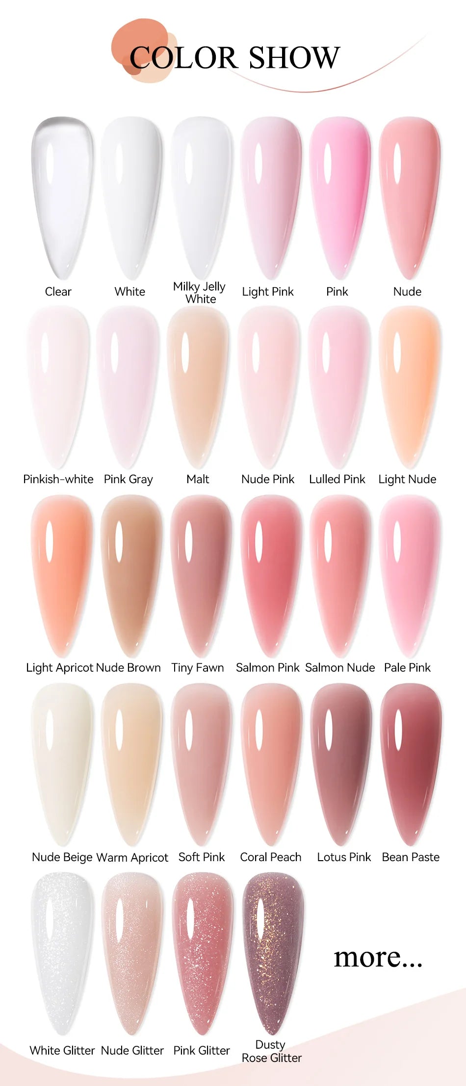 UR SUGAR 150g Transparent Nail Extension Gel Jelly White Light Pink Acrylic French Nail Art UV LED Gel Semi Permanent Manicure