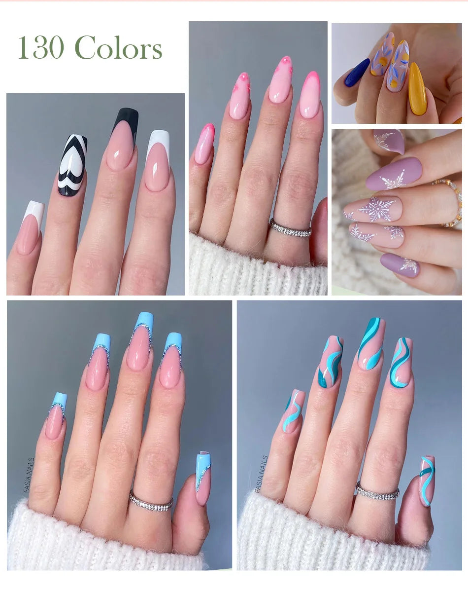 BORN PRETTY 10ml Gel Nail Polish Gel 130 Colors Semi Permanent Solid Nail Gel Varnish Soak Off UV Gel for Base Top Coat