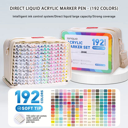 Languo 9pcs/box Soft Brush Acrylic Marker Pen Set，DIY Hand Drawn,Paint Art Markers pens,Student Graffiti Acrylic Paint Pens,M720