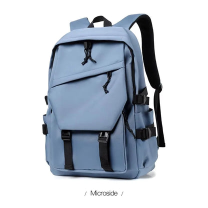 One 15 Inch Polyester Waterproof Solid Color Simple Men's Backpack Fashion Couple Student Computer Backpack