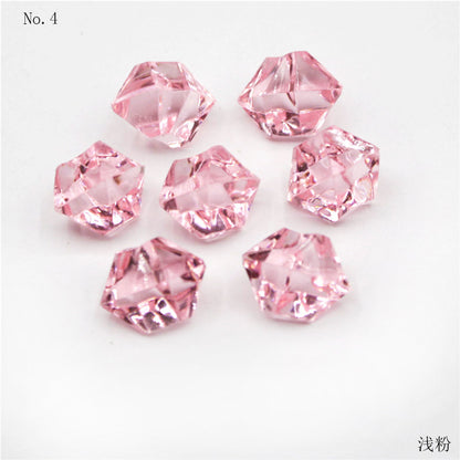 100PCS Plastic Gems Ice Grains Colorful Stones Children Jewels Acrylic Jewels Ice Counter Crystal Diamonds DIY Crafts Beads Toy