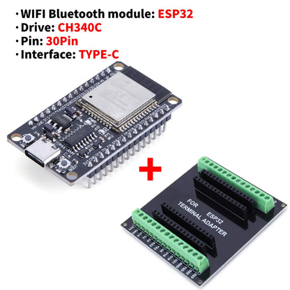 ESP32 Development Board WiFi + Bluetooth module Ultra-Low Power Consumption Dual Core NodeMCU-32S ESP32 32D 32U 30Pin Board