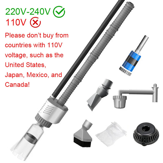 Aquarium Water Change Pump Electric Fish Tank Cleaning Tool Vacuum Water Changer Gravel Cleaner Siphon Filter Pump  30W 220v