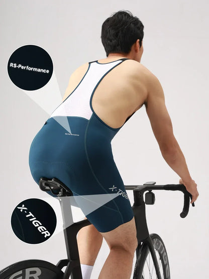 X-TIGER Cycling Bib Pants 120 High Density Cushion Men's Cycling Shorts Road Bike MTB Cycling Pants Sports Fitness Casual Pants