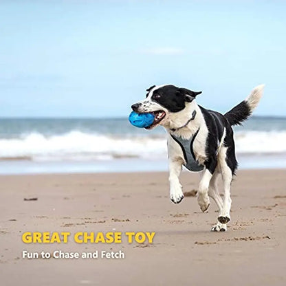 Squeaky Dog Toys for Aggressive Chewers Rubber Puppy Chew Ball Teeth grinding cleaning Durable Pet Toy for Medium Large Breed