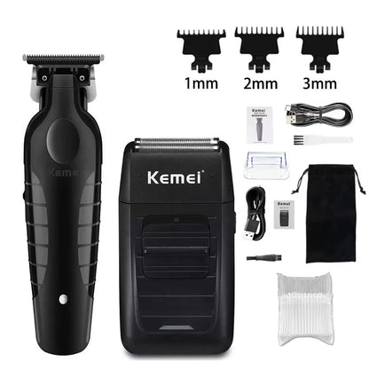 Kemei KM-2296 KM-2299 KM-1102 Professional Hair Clipper Kit Electric Shaver Male Hair Cutting Machine Men’s Cordless Trimmer