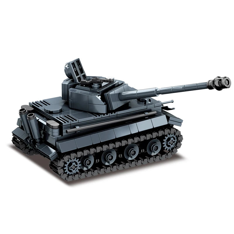 Military Army Soldiers World War Tank Armored Vehicle Model Assemble Building Blocks Bricks DIY Toys Gift