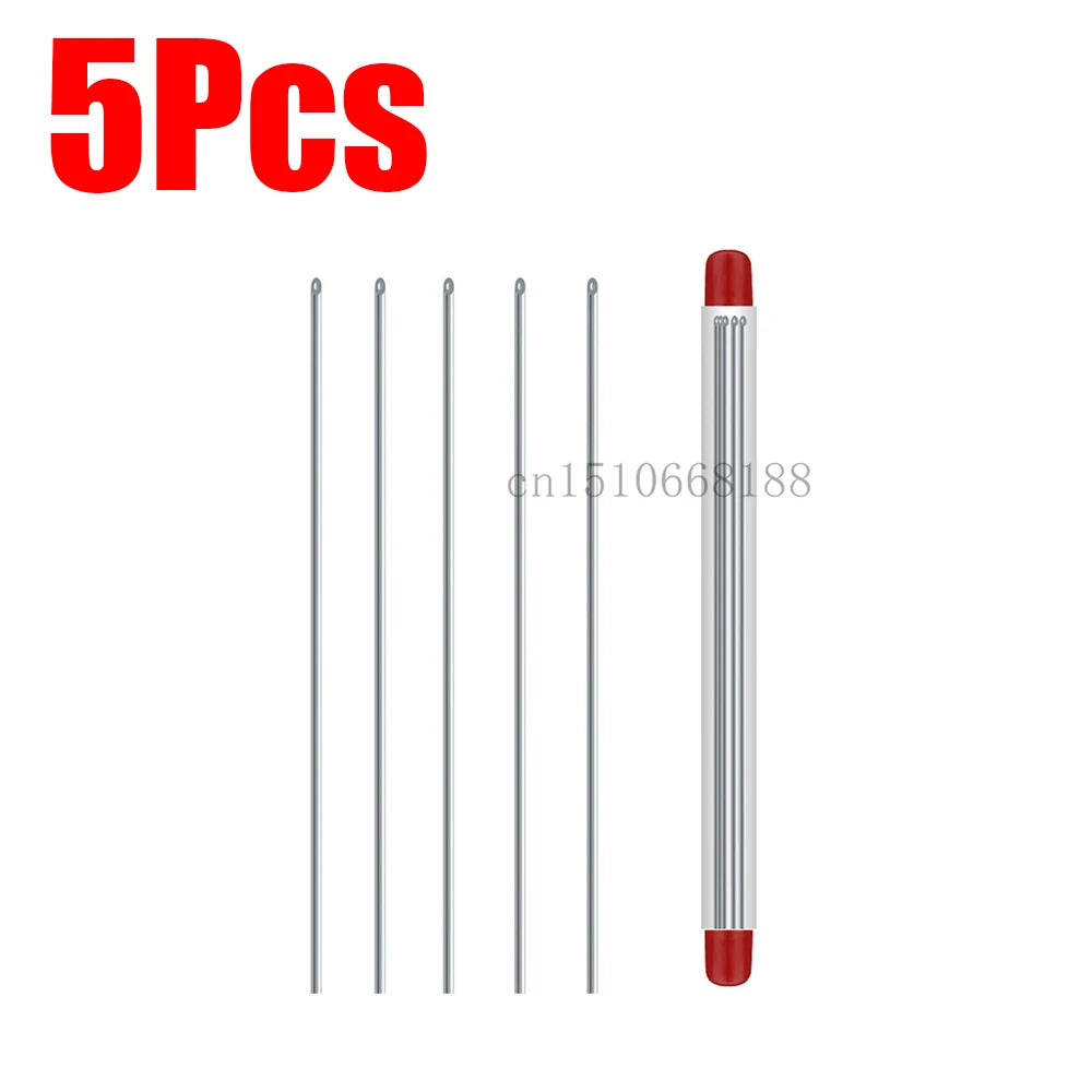 5-20Pcs Earthworm Hooking Needle Stainless Steel Earthworm Gas Needle Portable Hollow Fishing Worm Penetrating Driller Fish Tool