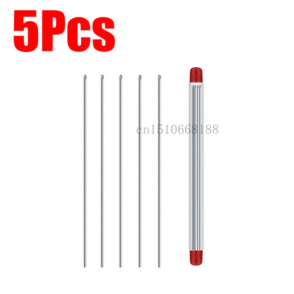 5-20Pcs Earthworm Hooking Needle Stainless Steel Earthworm Gas Needle Portable Hollow Fishing Worm Penetrating Driller Fish Tool