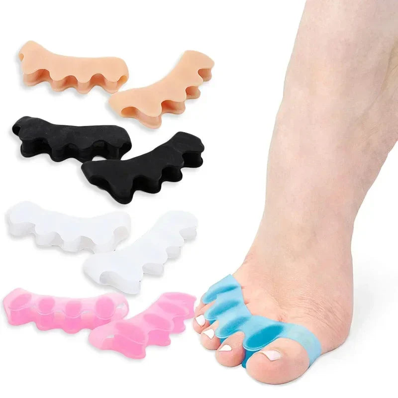 Silicone Toe Separators Correcting Bunions and Restoring Toes Toe Spreaders Toe Straightener for Overlapping Toes Foot Care Tool