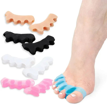 Silicone Toe Separators Correcting Bunions and Restoring Toes Toe Spreaders Toe Straightener for Overlapping Toes Foot Care Tool