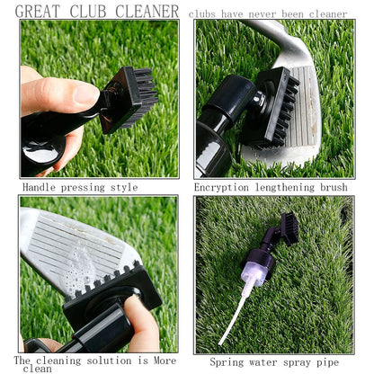 1pc Golf Club Cleaner Tool Integrated Groove Tube Brush and Leakproof Water Squeeze Bottle for Easy Cleaning