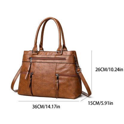 Elegant Handbag For Women High Quality Leather Top-Handle Bags Purse Ladies Shoulder Crossbody Bag Casual Tote Bolso Marca Lujo