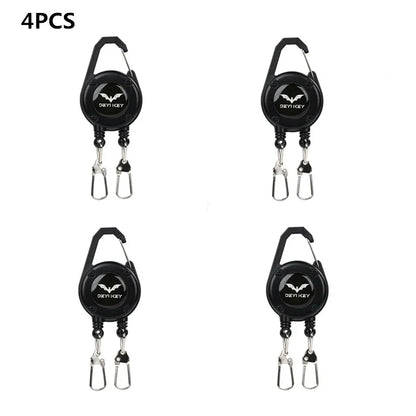 Outdoor Double Headed Clip Buckle, Work Permit Hanging Buckle, Keychain, Fishing Buckle, Telescopic Buckle, Easy to Pull Buckle