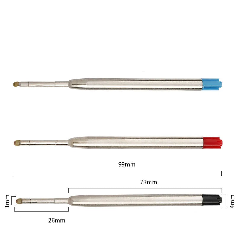 98mm1.0mm Ballpoint Pen Refills For Parker Pens Medium Point Blue Red Black Ink Rods For Writing Office Stationery