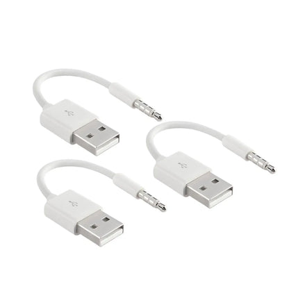 Charger Data USB 3.5mm Sync Audio Cable For IPod Shuffle 3rd 4th Gen Accessory Earphone Charging 15cm