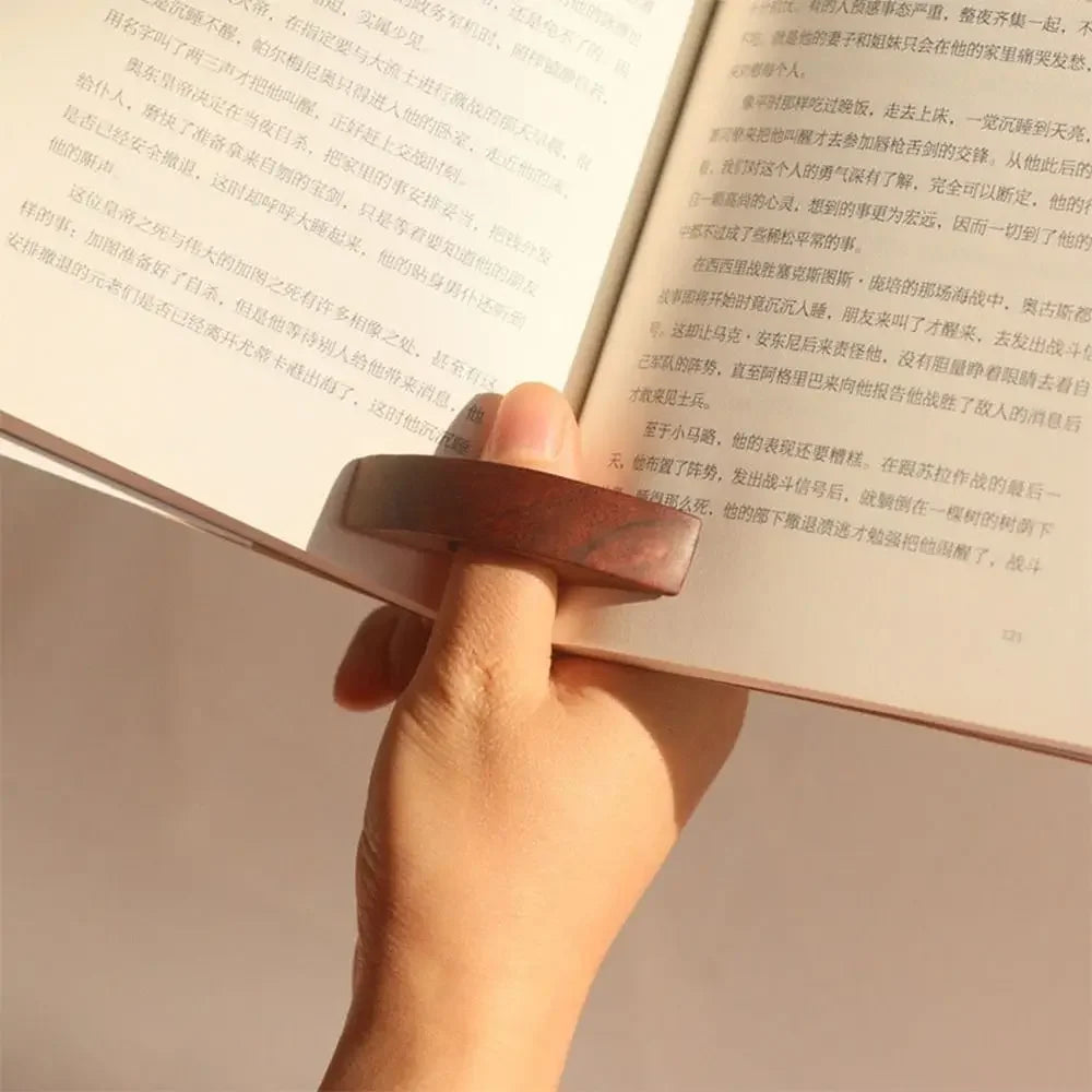 Hot Wooden Thumb Bookmark One Hand Reading Thumb Book Support Book Page Holder For Office Book Lovers Fast DIY Reading Aid Tools