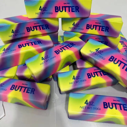New Butter Stick Fidget Toys Squishy Elastic Cheese Stick Funny Decompression Stress Anxiety Relief Game Squeeze Prank Toy