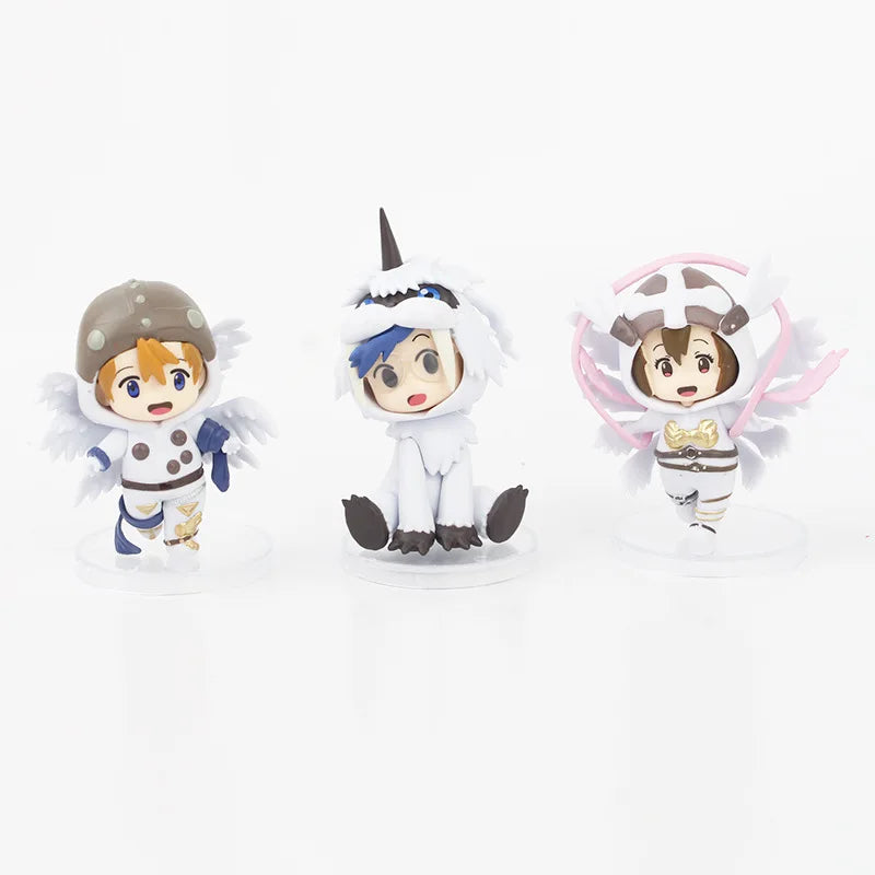 8pcs/set  Digital Monster Digimon Characters Taichi Matt Ishida Sora Cosplay Agumon Gabumon Action Figure Anime Figure Model Toy