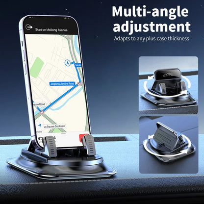 Kebidumei Car Phone Holder Car Dashboard Support Bracket Mount Anti-Slip Pad Universal 360 degree Rotatable Navigation Holder