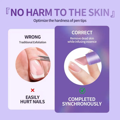 3-in-1 Nail Care Oil Essence Pen, a Transparent, Quick-Drying Nourishing Essence That Strengthens and Prevents Breakage, Deeply Nourishes the Nail Bed, Prevents Hangnails, Repairs Cuticles, Removes Dead Skin, Moisturizes and