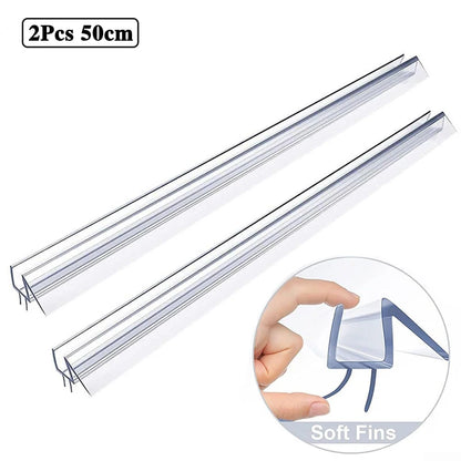 6/8/10/12mm  Transparent PVC Seal Gap Window Door Weatherstrip Bath Shower Screen Door Seal Strip