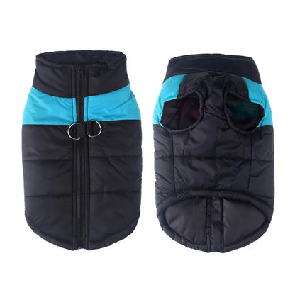 Warm Winter Dog Jacket For Winter Padded Pet Vest Coat For Small Large Dogs Waterproof Pets Clothes With D-ring Golden Retriever