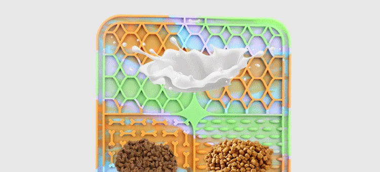 Pet Lick Silicone Mat Pet Slow Food Plate Dog Bathing Distraction Silicone Dog Sucker Food Training Dog Feeder Supplies for Dogs
